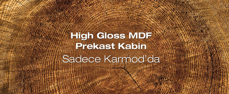 High Gloss MDF Prekast Kabin
